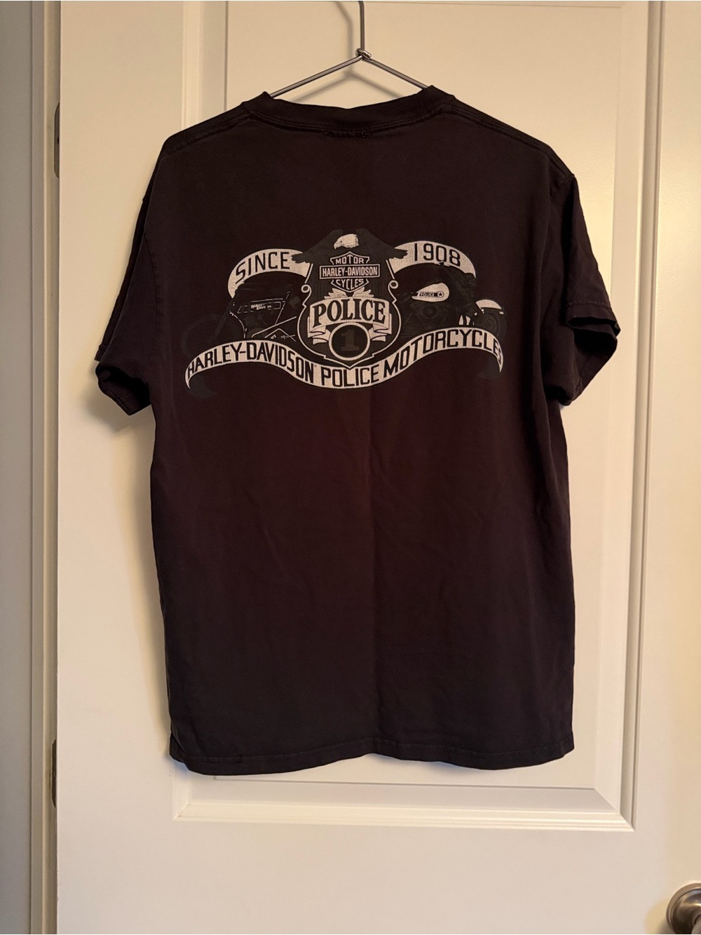 Vintage HD police short sleeve.